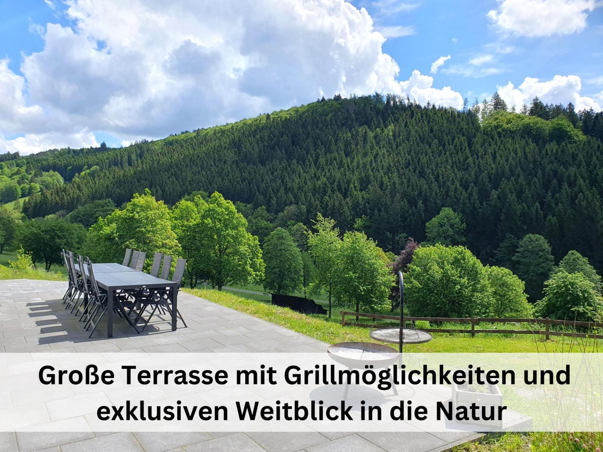 Ferienhaus Familienparadies: Indoor-Spielplatz, Pool und Sauna für 18 Personen Schmallenberg Exterior photo